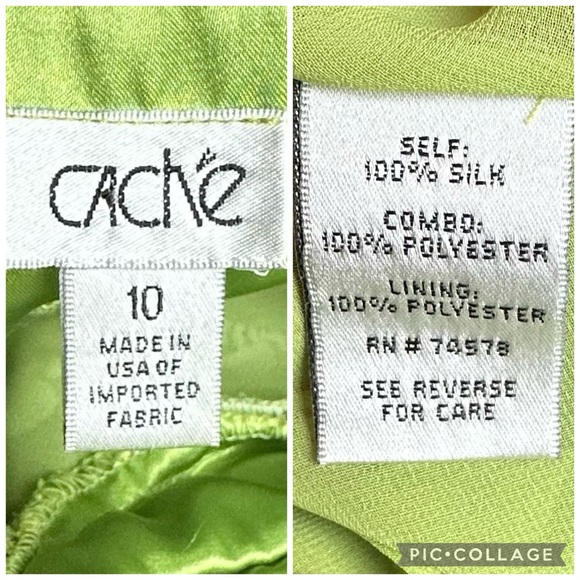 VTG Cache Womens Dress Floral Halter 100% Silk Y2K Party Bright Colorful Size 10 - Picture 15 of 16